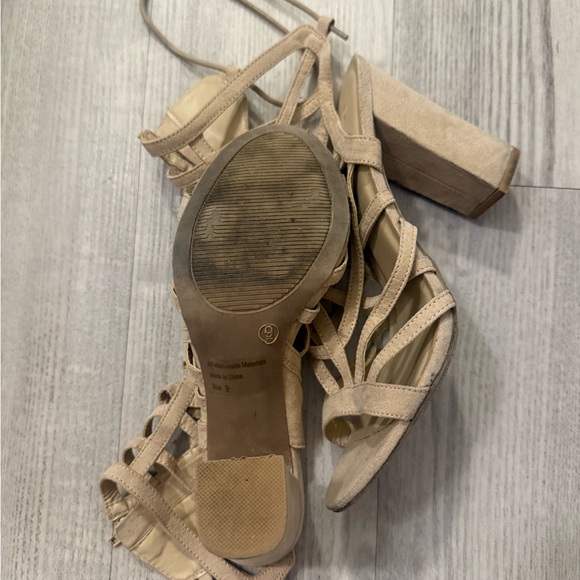 Tan Strappy Heels - Picture 3 of 4